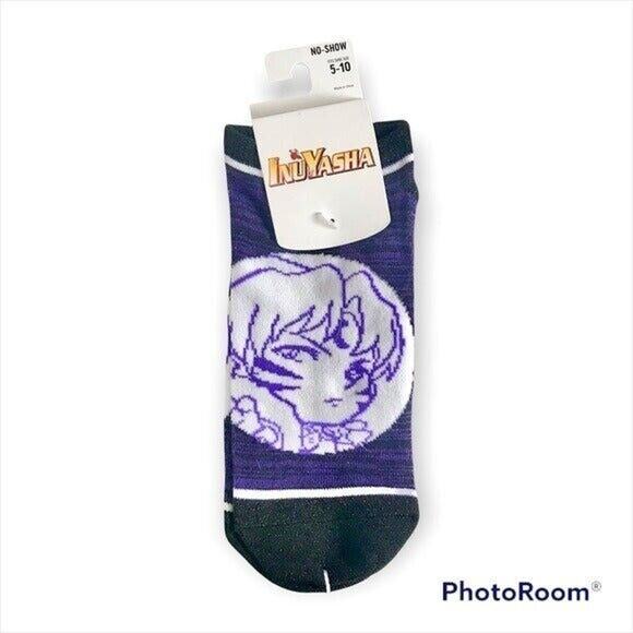 3/$20 Bioworld InuYasha Sesshomaru Women's Shoe Size 5-10 Purple No-Show Socks - Picture 1 of 4